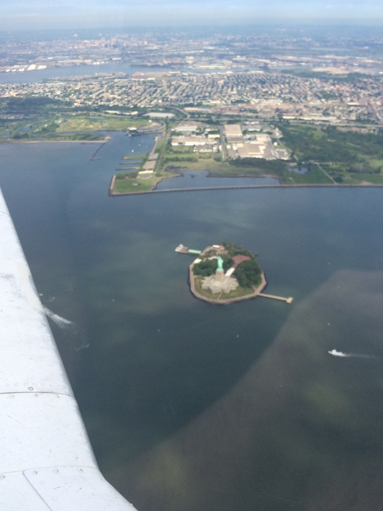 circling the Statue of Liberty